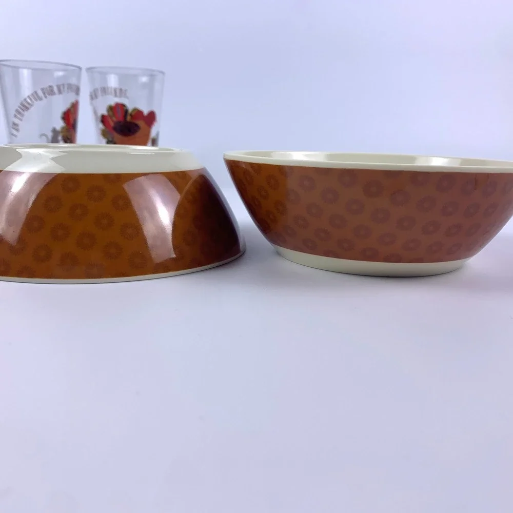 Pottery Barn Kids Im Thankful For My Friends‎ Thanksgiving Set of 2 Cups Turkey - Picture 9 of 16